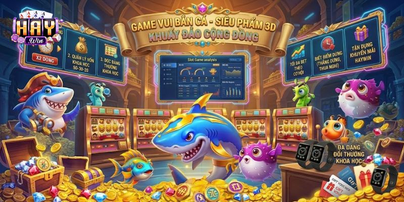 Không gian đại dương 3D sống động trong game vui bắn cá